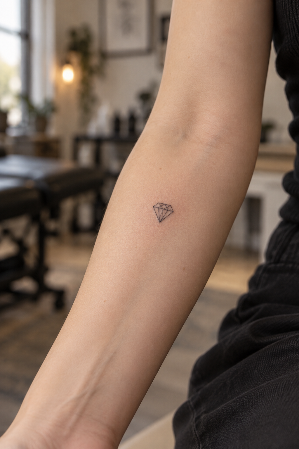 Small Diamond Minimal Ink minimalist tattoo idea