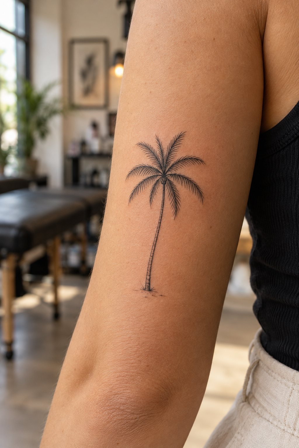 Palm Tree Minimalist Tattoo minimalist tattoo idea