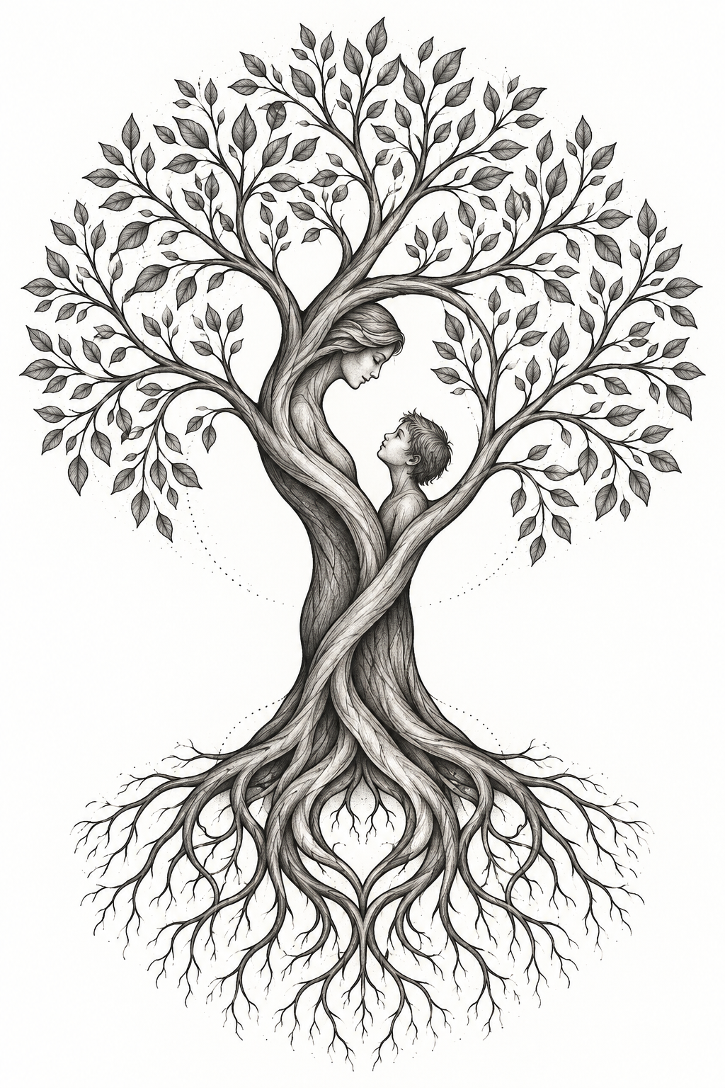 Tree of Life: A Symbolic Mother and Son Tattoo mother and son tattoo idea