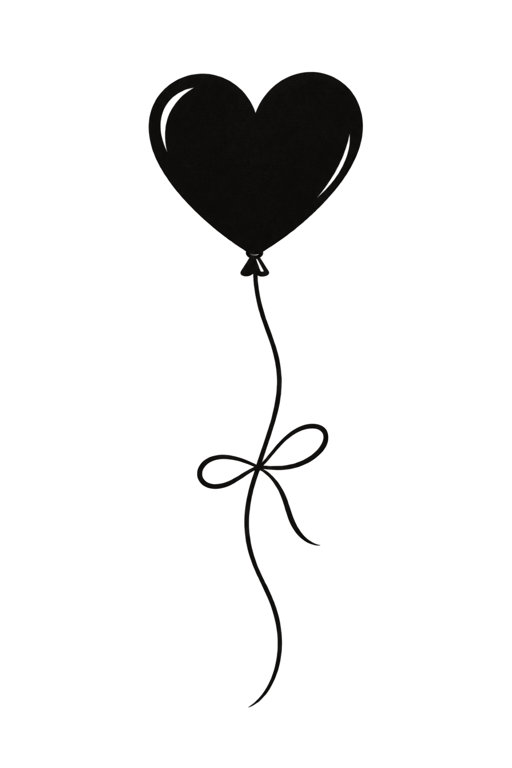 Heart Balloon Silhouette Tattoo mother and son tattoo idea