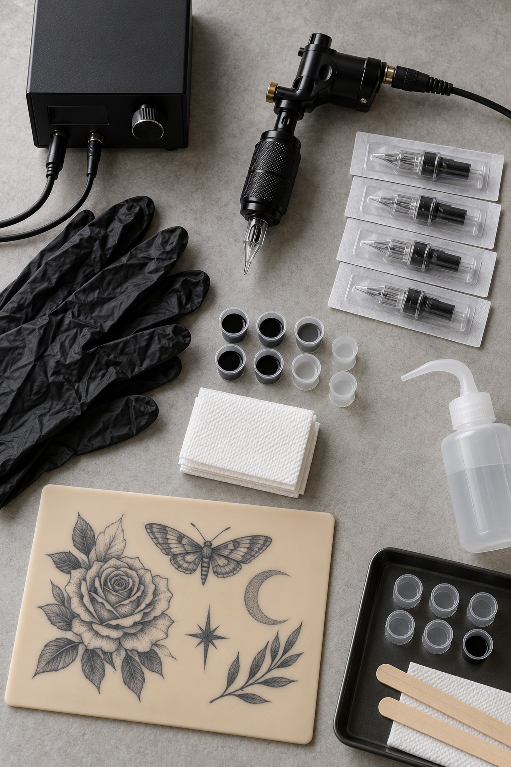 adjustable best tattoo machines for beginners practice setup