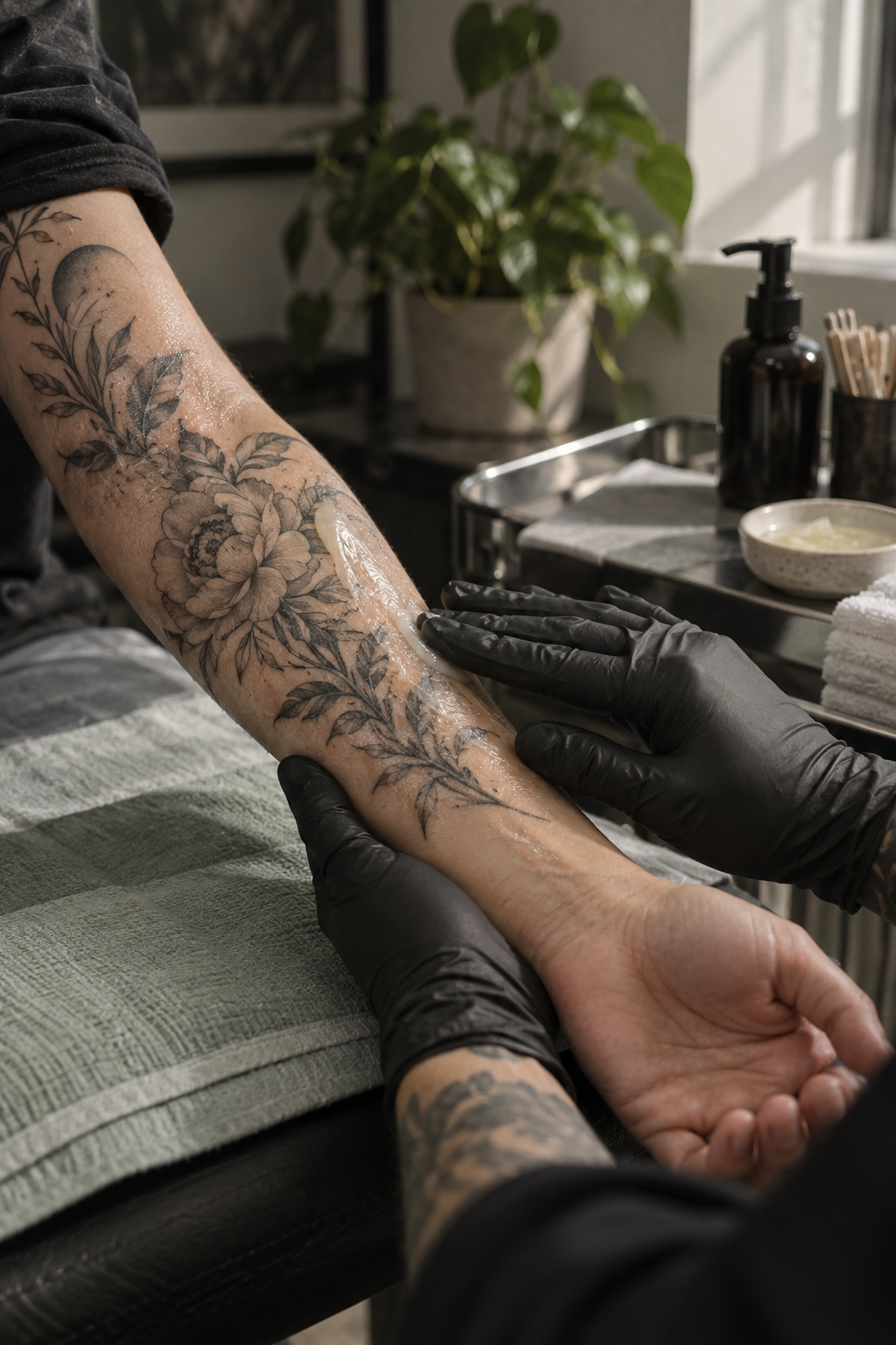 Tattoo aftercare illustration for 1. the first week is the strictest window