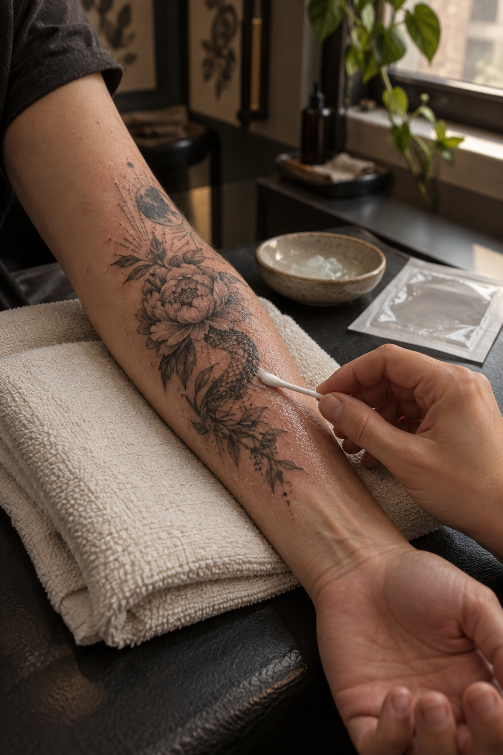 Tattoo aftercare illustration for 4. think beyond the first seven days