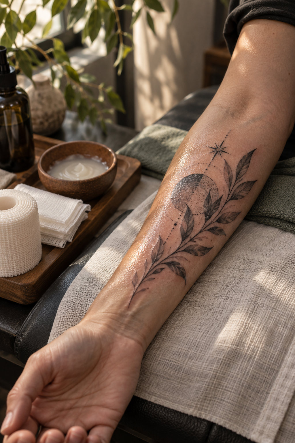 Tattoo aftercare illustration for 6. keep ink safety in the picture