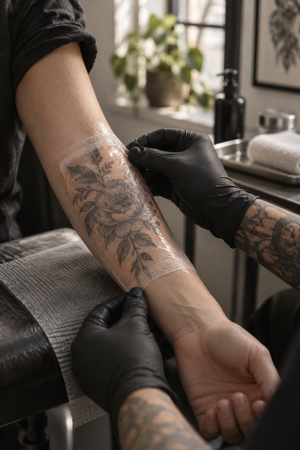 Tattoo aftercare illustration for 7. make protection part of the routine
