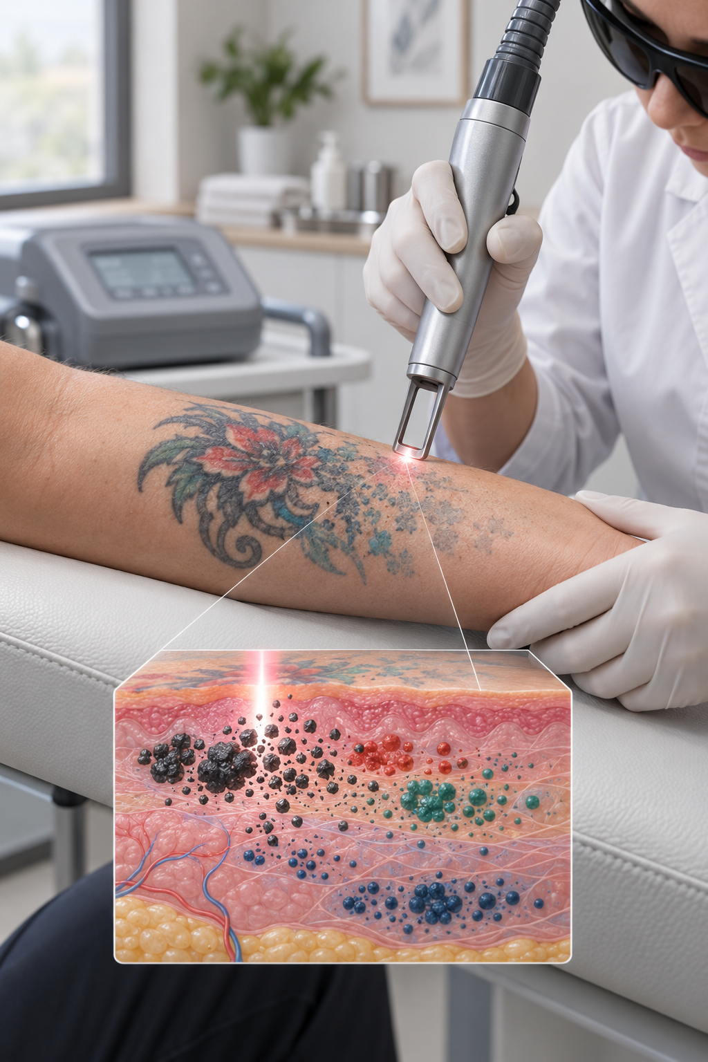 laser tattoo removal sessions: Why tattoo removal takes multiple sessions laser tattoo removal illustration