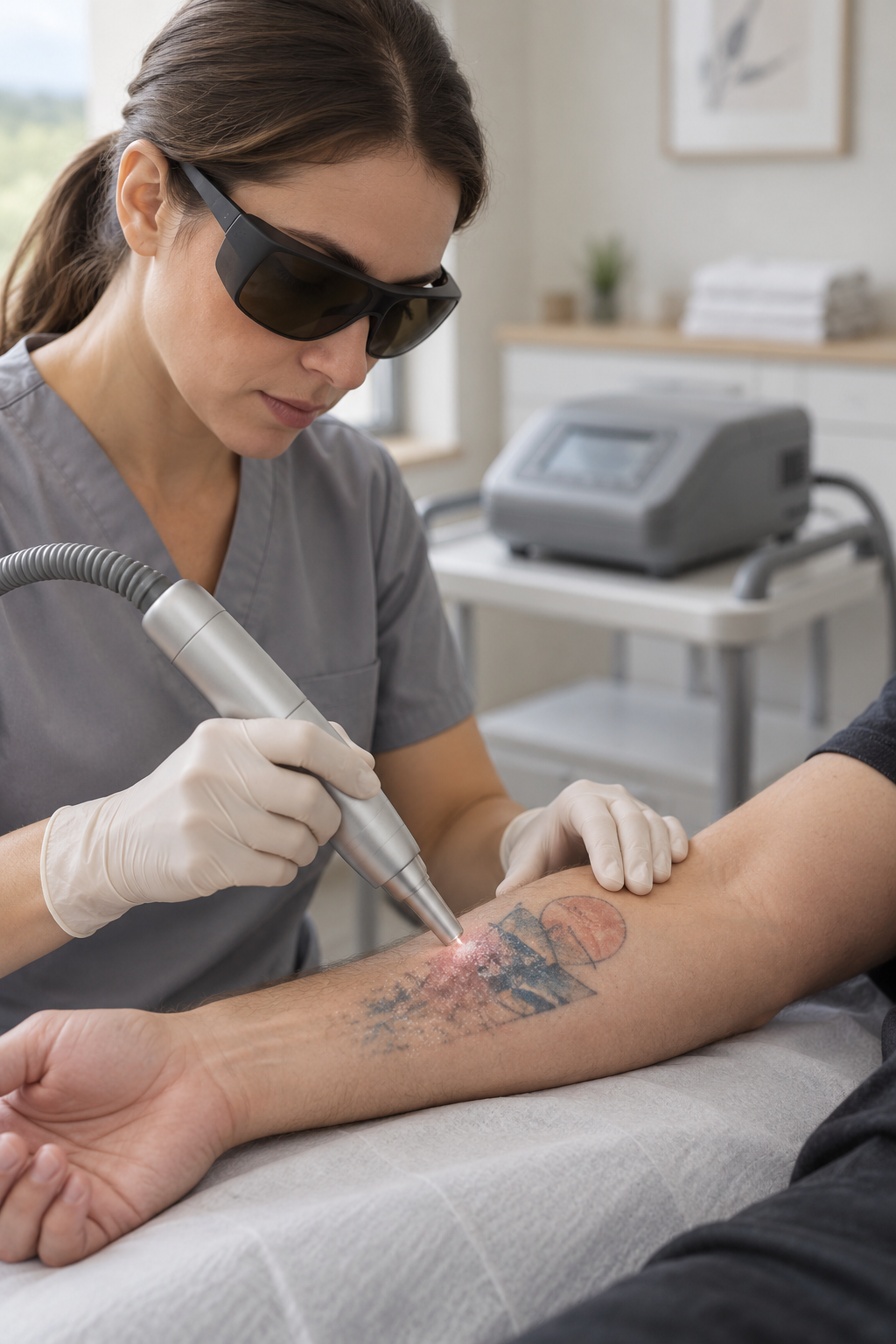 laser tattoo removal sessions: Size, placement, and skin response laser tattoo removal illustration