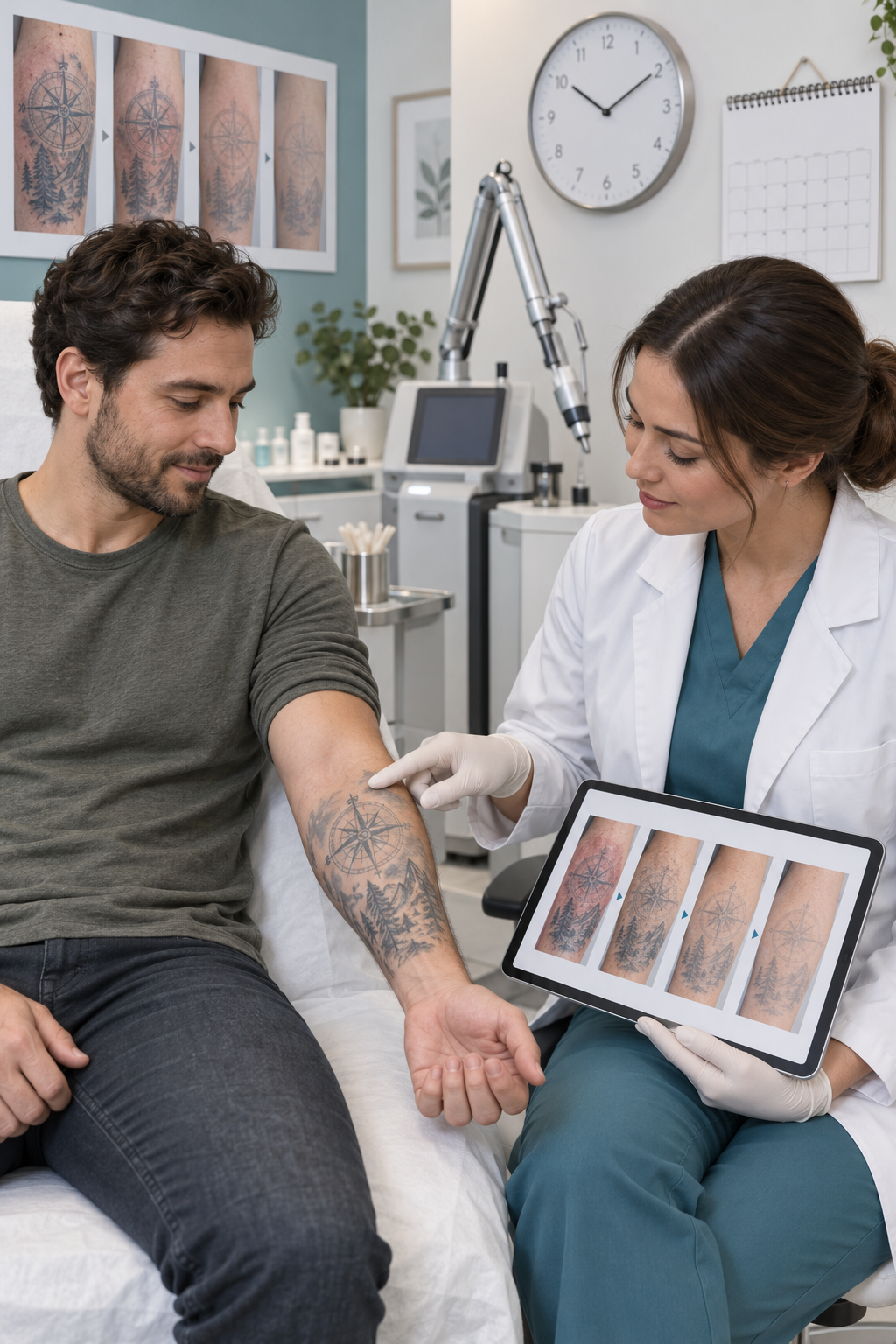 laser tattoo removal sessions: Healing time between treatments laser tattoo removal illustration