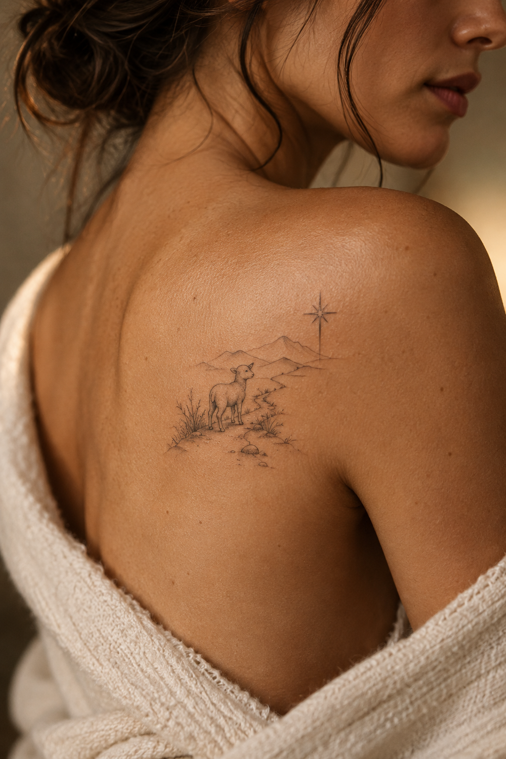 Psalm 23 Reference small Christian tattoo idea
