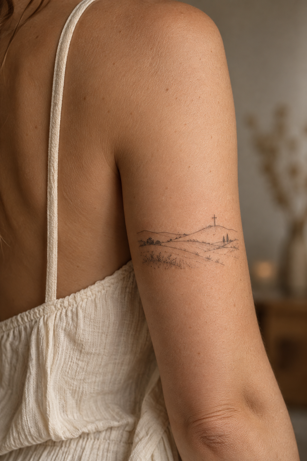Little Pasture Hills small Christian tattoo idea