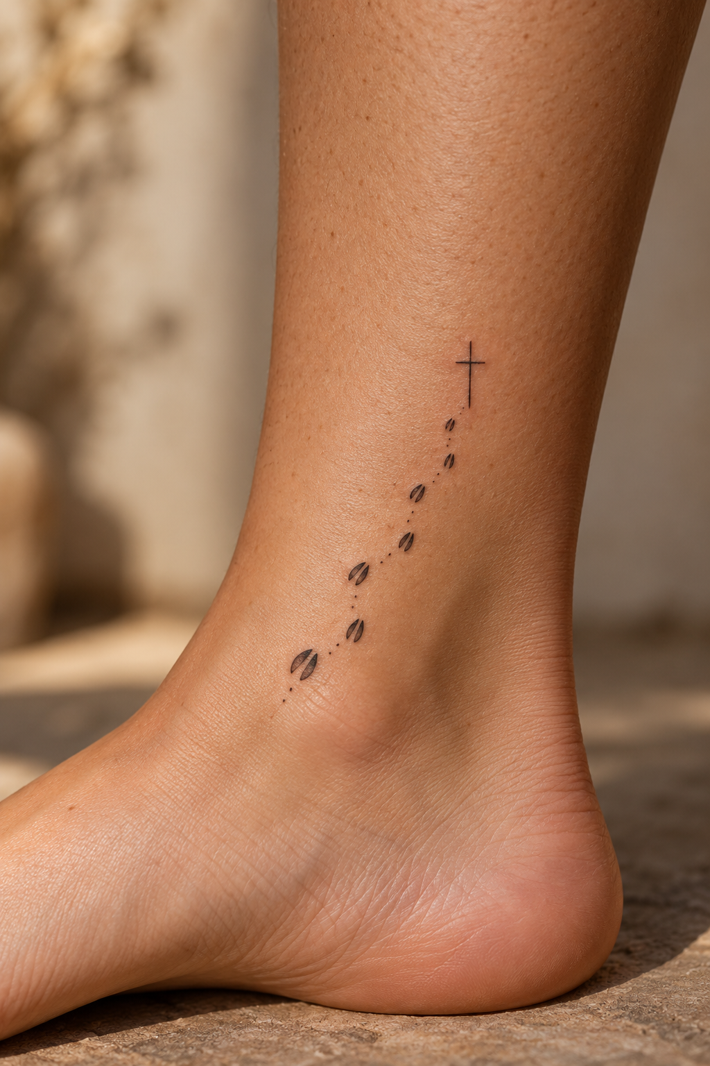 Sheep Footprint Trail small Christian tattoo idea