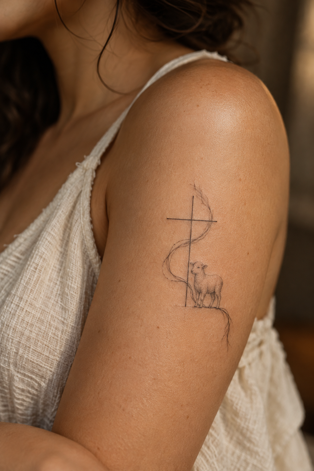 Wool Texture Mark small Christian tattoo idea
