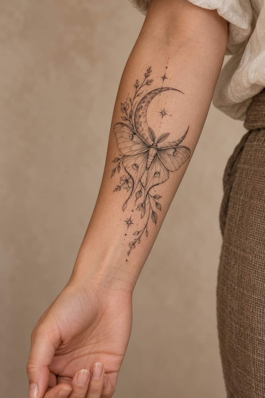 Mountain forearm tattoo idea
