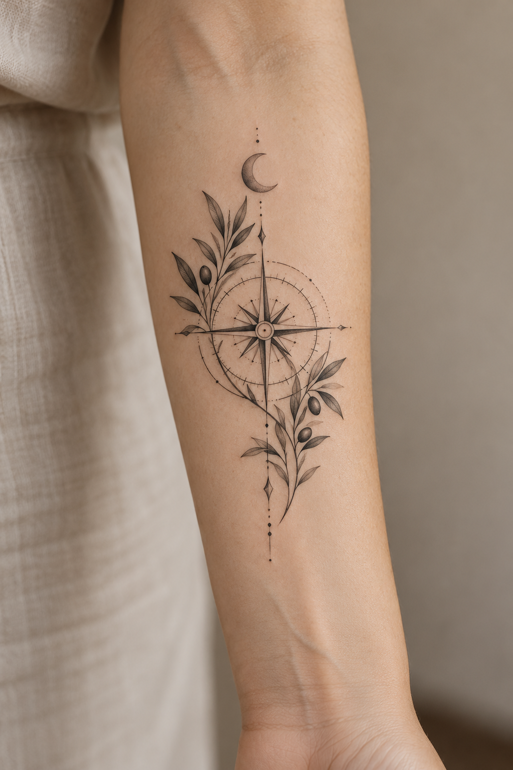 Butterfly chrysalis thigh tattoo idea