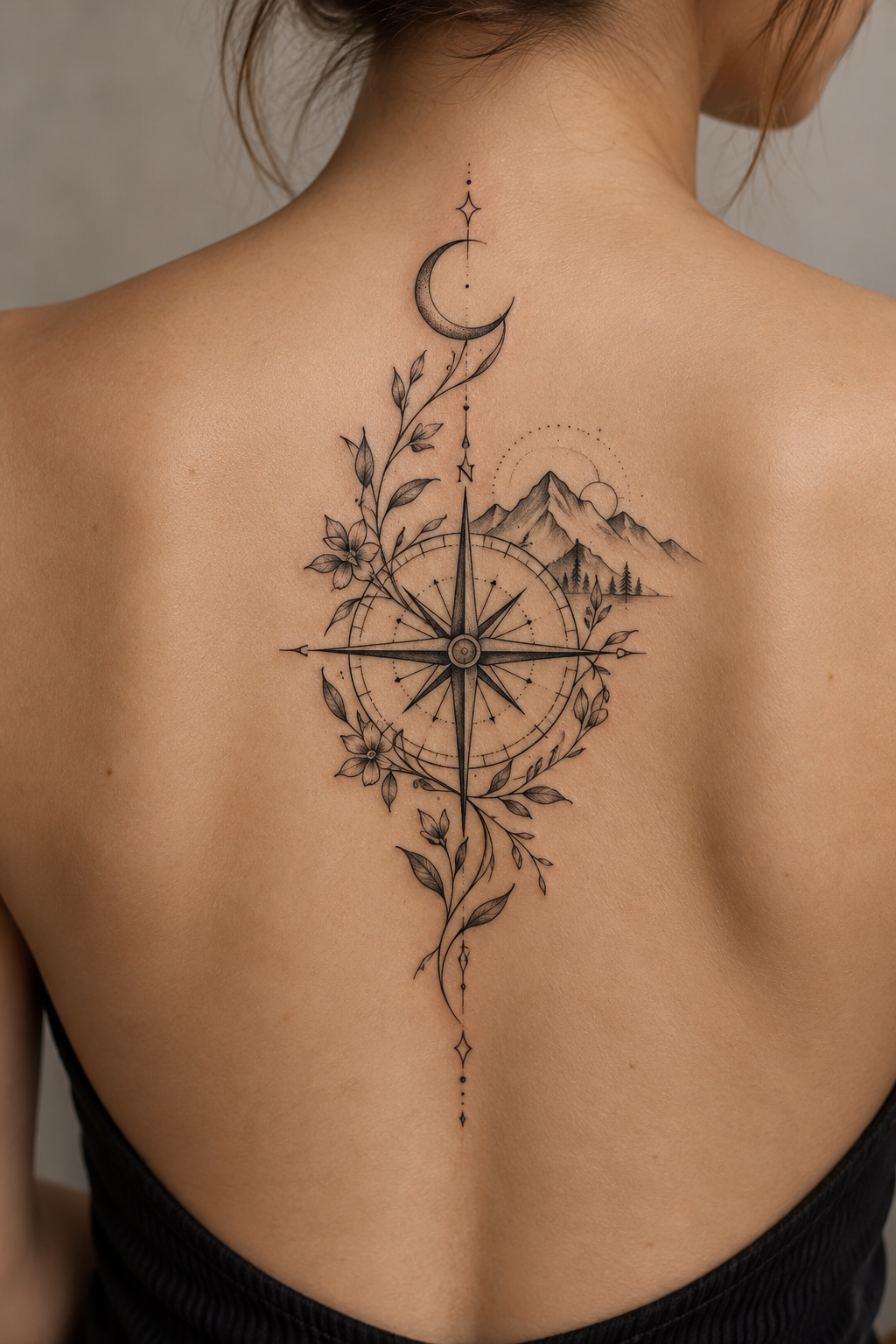 Mandala thigh tattoo idea
