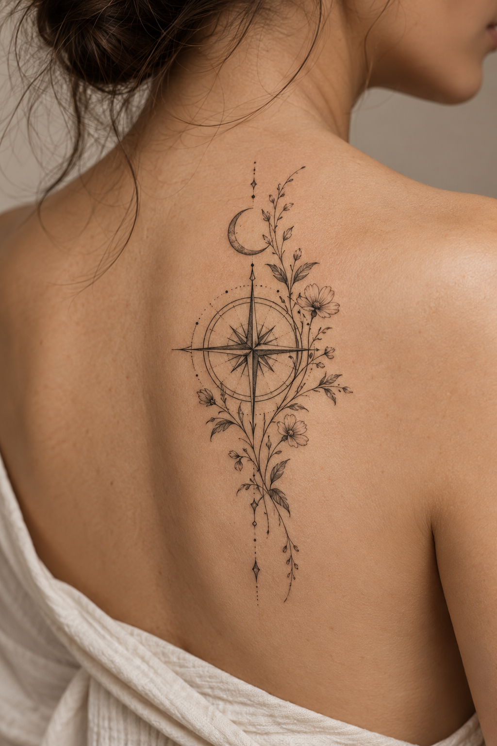Sun lower back tattoo idea