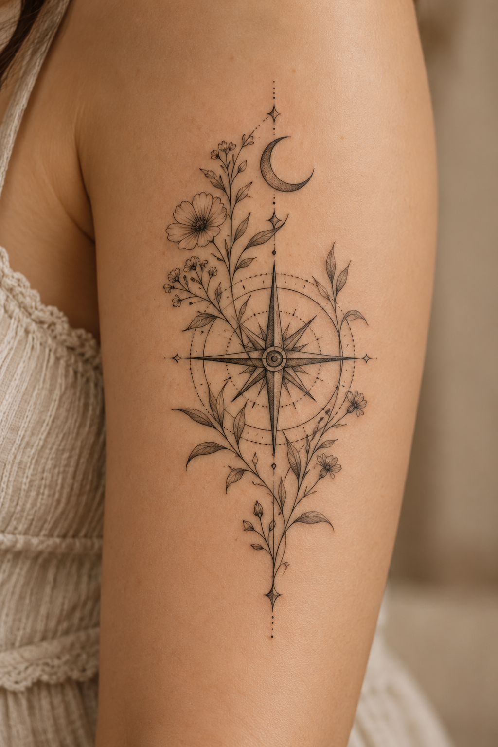 Small phoenix chest tattoo idea