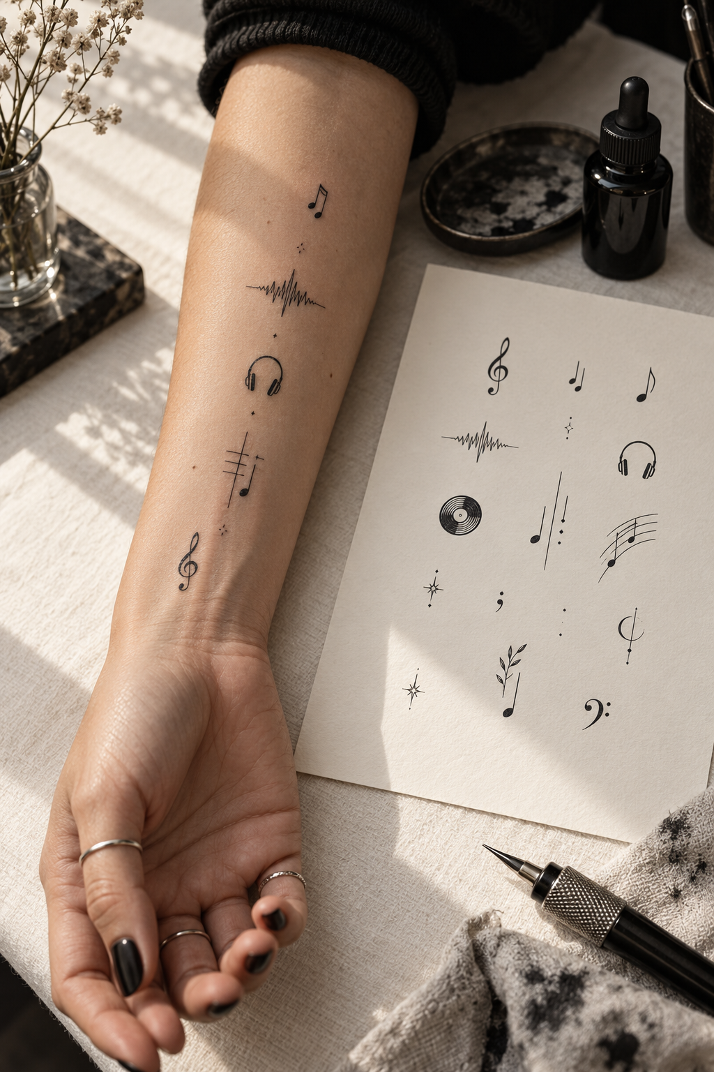 small music tattoos featured concept