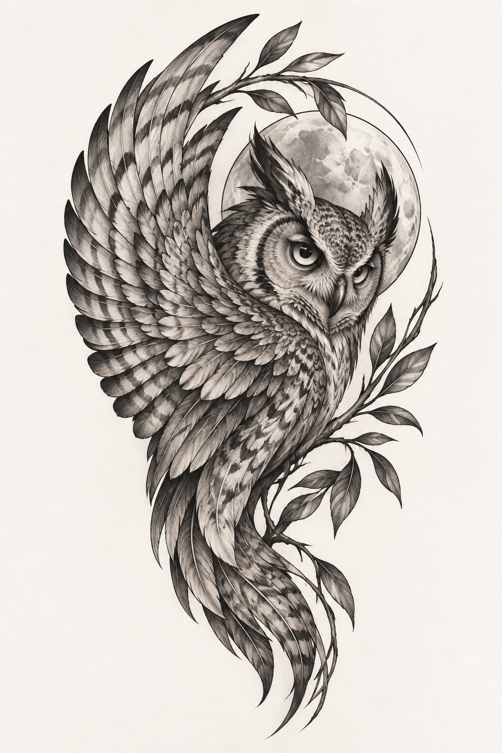 Owl animal-inspired tattoo designs idea